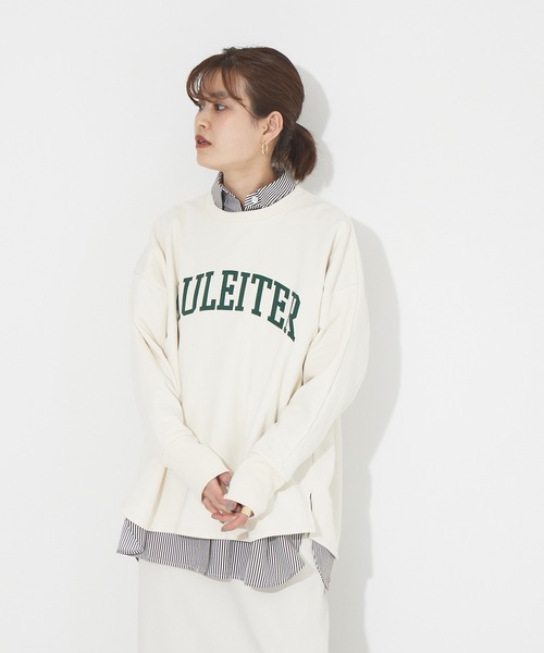 MICA&DEAL(マイカ&ディール)の「【MICA&DEAL】【WEB限定】プリントロゴプルオーバー/スウェット(Tシャツ/カットソー・レディース・チャコールグレー/レッド/アイボリー・フリー)」の2枚目の写真