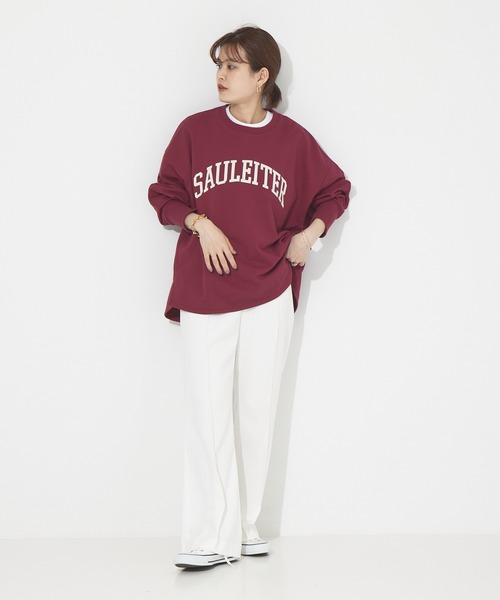 MICA&DEAL(マイカ&ディール)の「【MICA&DEAL】【WEB限定】プリントロゴプルオーバー/スウェット(Tシャツ/カットソー・レディース・チャコールグレー/レッド/アイボリー・フリー)」の7枚目の写真