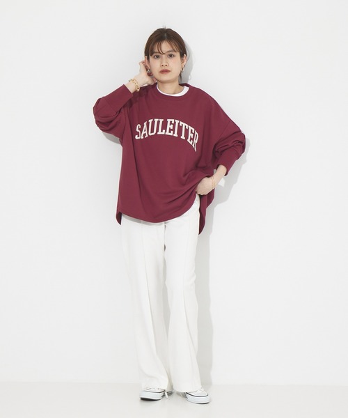 MICA&DEAL(マイカ&ディール)の「【MICA&DEAL】【WEB限定】プリントロゴプルオーバー/スウェット(Tシャツ/カットソー・レディース・チャコールグレー/レッド/アイボリー・フリー)」の19枚目の写真