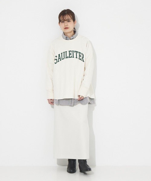 MICA&DEAL(マイカ&ディール)の「【MICA&DEAL】【WEB限定】プリントロゴプルオーバー/スウェット(Tシャツ/カットソー・レディース・チャコールグレー/レッド/アイボリー・フリー)」の14枚目の写真