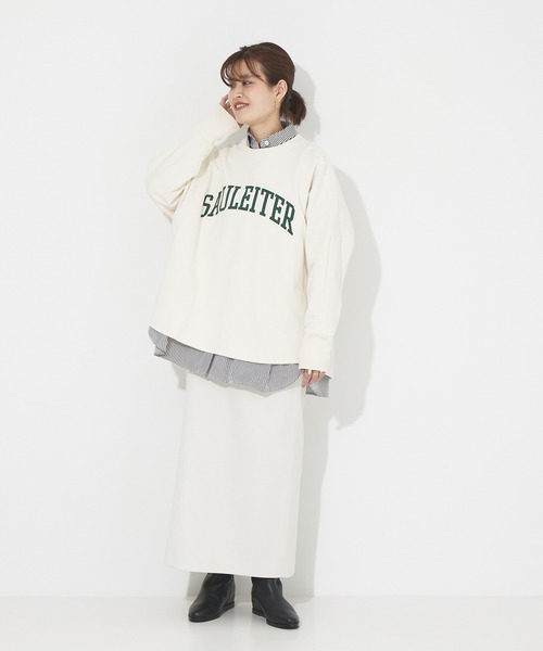 MICA&DEAL(マイカ&ディール)の「【MICA&DEAL】【WEB限定】プリントロゴプルオーバー/スウェット(Tシャツ/カットソー・レディース・チャコールグレー/レッド/アイボリー・フリー)」の17枚目の写真