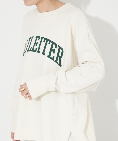 MICA&DEAL(マイカ&ディール)の「【MICA&DEAL】【WEB限定】プリントロゴプルオーバー/スウェット(Tシャツ/カットソー・レディース・チャコールグレー/レッド/アイボリー・フリー)」の20枚目の写真