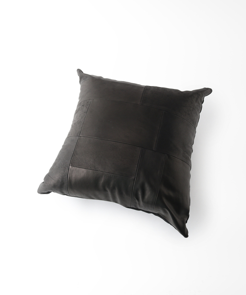 カンディハウス　レザークッション　革クッション　ブラック KM/LEATHER CUSHION / BLACK