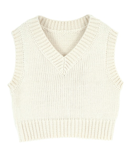 titivate（ティティベイト）の「ﾍﾞｰｼｯｸｺﾝﾊﾟｸﾄﾆｯﾄﾍﾞｽﾄ（ベスト・レディース・ブラック/ブラウン/ブルー/アイボリー・S/M）」の5枚目の写真