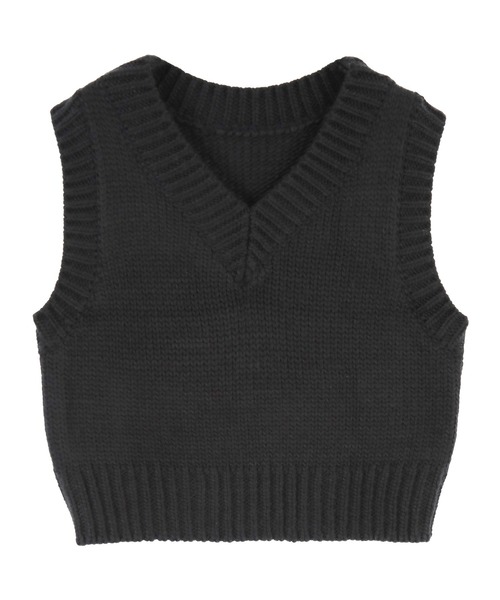 titivate（ティティベイト）の「ﾍﾞｰｼｯｸｺﾝﾊﾟｸﾄﾆｯﾄﾍﾞｽﾄ（ベスト・レディース・ブラック/ブラウン/ブルー/アイボリー・S/M）」の6枚目の写真