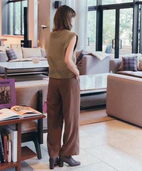 titivate（ティティベイト）の「ﾍﾞｰｼｯｸｺﾝﾊﾟｸﾄﾆｯﾄﾍﾞｽﾄ（ベスト・レディース・ブラック/ブラウン/ブルー/アイボリー・S/M）」の13枚目の写真