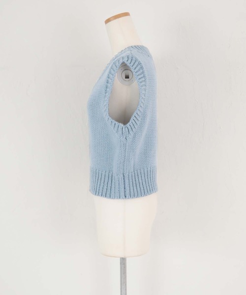 titivate（ティティベイト）の「ﾍﾞｰｼｯｸｺﾝﾊﾟｸﾄﾆｯﾄﾍﾞｽﾄ（ベスト・レディース・ブラック/ブラウン/ブルー/アイボリー・S/M）」の17枚目の写真