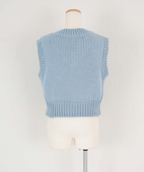 titivate（ティティベイト）の「ﾍﾞｰｼｯｸｺﾝﾊﾟｸﾄﾆｯﾄﾍﾞｽﾄ（ベスト・レディース・ブラック/ブラウン/ブルー/アイボリー・S/M）」の18枚目の写真