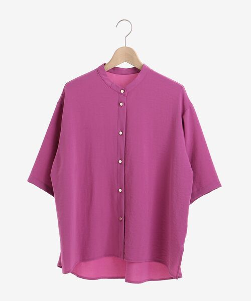 le.coeur blanc（ルクールブラン）の「2wayジョーゼットブラウス（シャツ/ブラウス・レディース・オフホワイト/ダークグレー/ピンク系その他・38）」の4枚目の写真