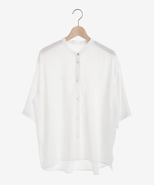 le.coeur blanc（ルクールブラン）の「2wayジョーゼットブラウス（シャツ/ブラウス・レディース・オフホワイト/ダークグレー/ピンク系その他・38）」の13枚目の写真