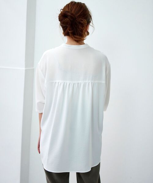 le.coeur blanc（ルクールブラン）の「2wayジョーゼットブラウス（シャツ/ブラウス・レディース・オフホワイト/ダークグレー/ピンク系その他・38）」の19枚目の写真