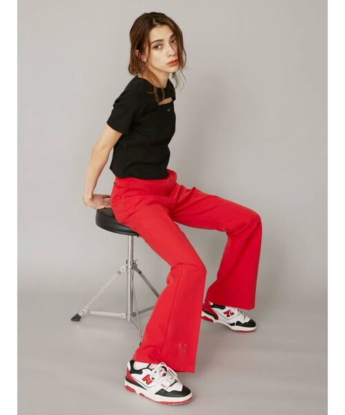 EVRIS（エヴリス）の「センタープレスフレアパンツ（その他パンツ・レディース・ブラック/レッド/グリーン・SMALL/MEDIUM）」の13枚目の写真