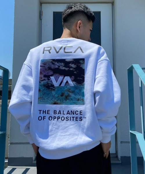 RVCA(ルーカ)の「【ムラサキスポーツ別注 Web限定】RVCA/ルーカ オーバーサイズ バックプリントスウェット/スクエアロゴ タイダイ柄/ドロップショルダー プルオーバー BC042-P01(スウェット・メンズ・ホワイト/ブラック/ベージュ・S/M/L/XL)」の6枚目の写真