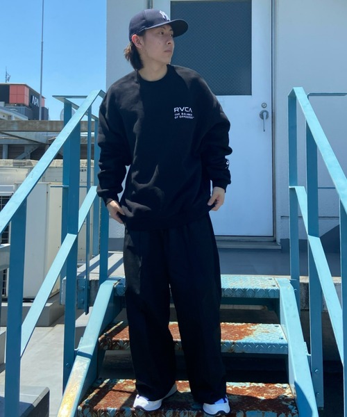 RVCA(ルーカ)の「【ムラサキスポーツ別注 Web限定】RVCA/ルーカ オーバーサイズ バックプリントスウェット/スクエアロゴ タイダイ柄/ドロップショルダー プルオーバー BC042-P01(スウェット・メンズ・ホワイト/ブラック/ベージュ・S/M/L/XL)」の12枚目の写真