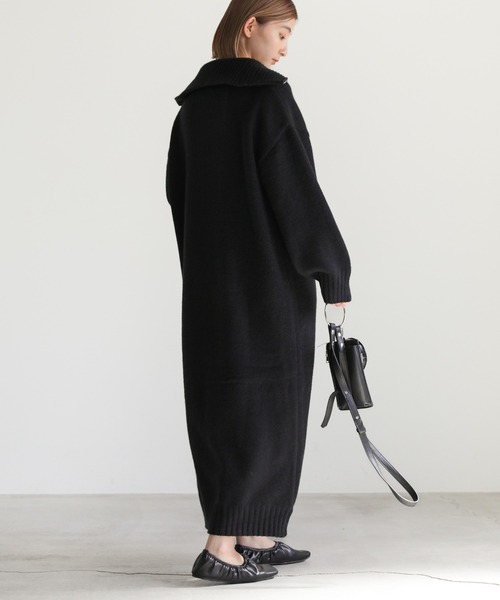 select MOCA（セレクトモカ）の「ハーフジップロングニットワンピース