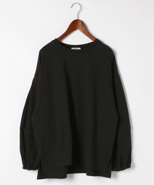 24SS✨タグ付✨ANAYI コットンスムースランタン袖プルオーバー 黒 24SS✨タグ付✨ANAYI コットンスムースランタン袖プルオーバー 黒