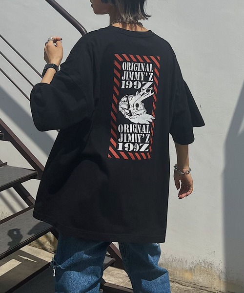 PAGEBOY（ページボーイ）の「JIMMY'ZアメリカンTシャツ（Tシャツ/カットソー・レディース・オフホワイト/ブラック・FREE）」の8枚目の写真