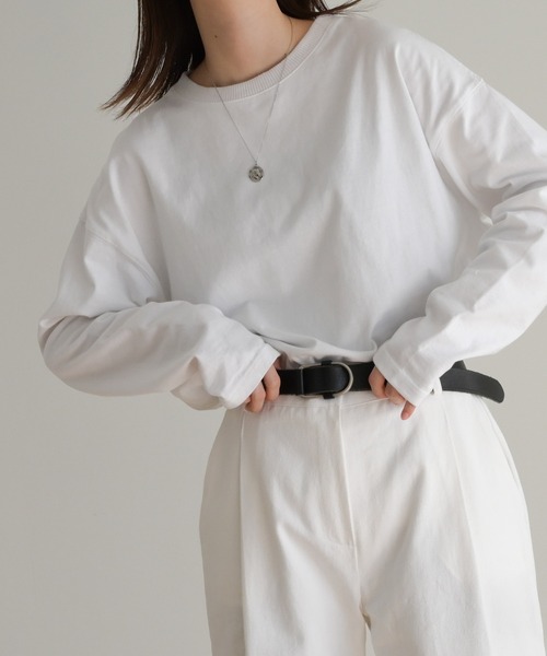 CANAL JEAN(キャナルジーン)の「RED CHOP WORKS(レッドチョップワークス) new太リブロングTシャツ(Tシャツ/カットソー・レディース・ホワイト・38)」の1枚目の写真