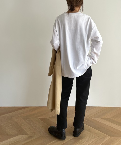 CANAL JEAN(キャナルジーン)の「RED CHOP WORKS(レッドチョップワークス) new太リブロングTシャツ(Tシャツ/カットソー・レディース・ホワイト・38)」の5枚目の写真