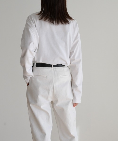 CANAL JEAN(キャナルジーン)の「RED CHOP WORKS(レッドチョップワークス) new太リブロングTシャツ(Tシャツ/カットソー・レディース・ホワイト・38)」の9枚目の写真