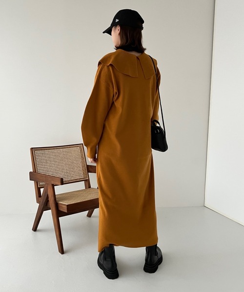 LOWRYS FARM（ローリーズファーム）の「２ＷＡＹエリツキニットワンピース 　123096（ワンピース・レディース・ブラウン/イエロー/ブラック・FREE）」の12枚目の写真