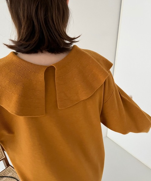 LOWRYS FARM（ローリーズファーム）の「２ＷＡＹエリツキニットワンピース 　123096（ワンピース・レディース・ブラウン/イエロー/ブラック・FREE）」の16枚目の写真