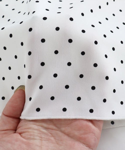 lulpini（ルルピー二）の「kids ドットパフショルダーブラウス（シャツ/ブラウス・キッズ・オフホワイト/ブラック・S/M/L）」の15枚目の写真