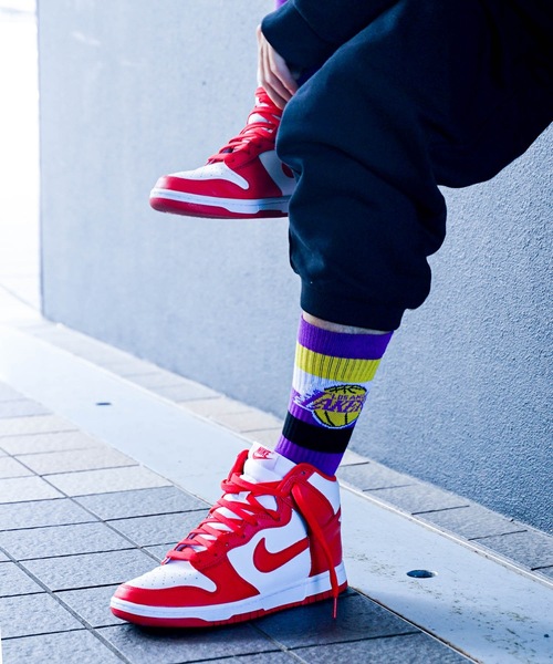 Stance スタンス Lakers St Crew Nba ロサンゼルス レイカーズ チームソックス ソックス 靴下 Stance スタンス のファッション通販 Zozotown