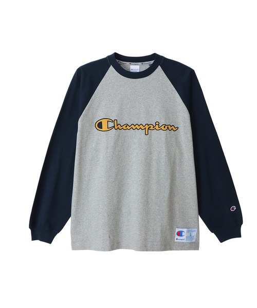 Champion(チャンピオン)の「【Champion/チャンピオン】メンズ アクションスタイル ロングスリーブラグランTシャツ(Tシャツ/カットソー・メンズ・グレー/ホワイト×レッド/ホワイト×ブラック/グレー系その他3・X-LARGE/LARGE/MEDIUM/SMALL)」の4枚目の写真