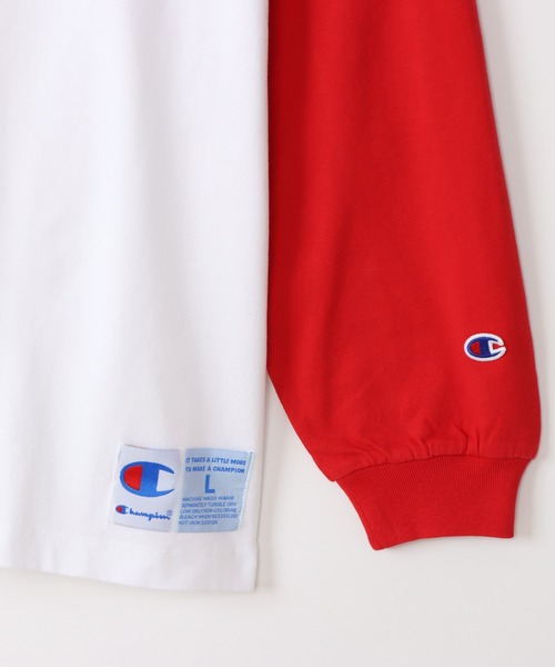 Champion(チャンピオン)の「【Champion/チャンピオン】メンズ アクションスタイル ロングスリーブラグランTシャツ(Tシャツ/カットソー・メンズ・グレー/ホワイト×レッド/ホワイト×ブラック/グレー系その他3・X-LARGE/LARGE/MEDIUM/SMALL)」の20枚目の写真