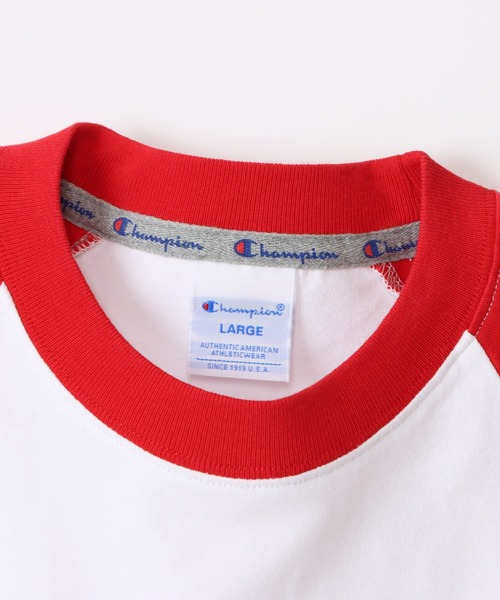 Champion(チャンピオン)の「【Champion/チャンピオン】メンズ アクションスタイル ロングスリーブラグランTシャツ(Tシャツ/カットソー・メンズ・グレー/ホワイト×レッド/ホワイト×ブラック/グレー系その他3・X-LARGE/LARGE/MEDIUM/SMALL)」の21枚目の写真