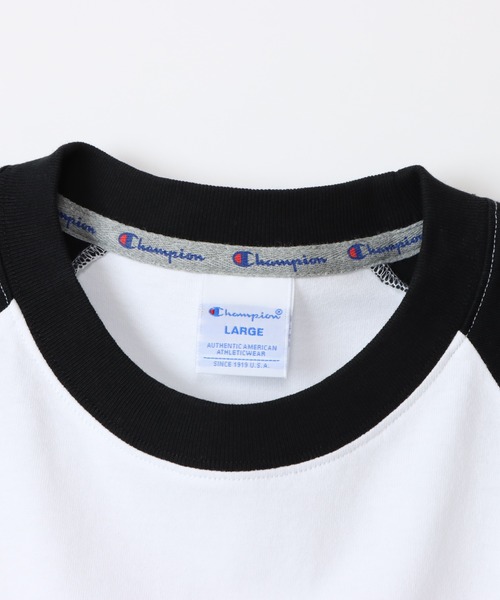 Champion(チャンピオン)の「【Champion/チャンピオン】メンズ アクションスタイル ロングスリーブラグランTシャツ(Tシャツ/カットソー・メンズ・グレー/ホワイト×レッド/ホワイト×ブラック/グレー系その他3・X-LARGE/LARGE/MEDIUM/SMALL)」の11枚目の写真