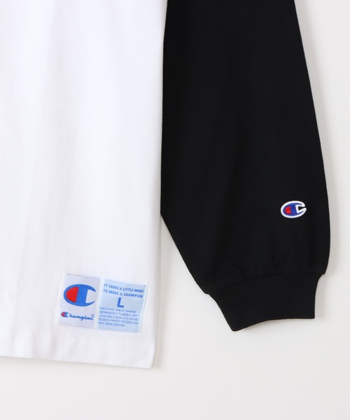 Champion(チャンピオン)の「【Champion/チャンピオン】メンズ アクションスタイル ロングスリーブラグランTシャツ(Tシャツ/カットソー・メンズ・グレー/ホワイト×レッド/ホワイト×ブラック/グレー系その他3・X-LARGE/LARGE/MEDIUM/SMALL)」の10枚目の写真