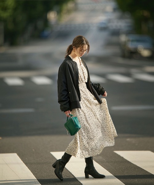 GeeRA（ジーラ）の「セーラーカラープリントワンピース（ワンピース・レディース・ブラック/オフホワイト・SMALL/MEDIUM/LARGE）」の13枚目の写真