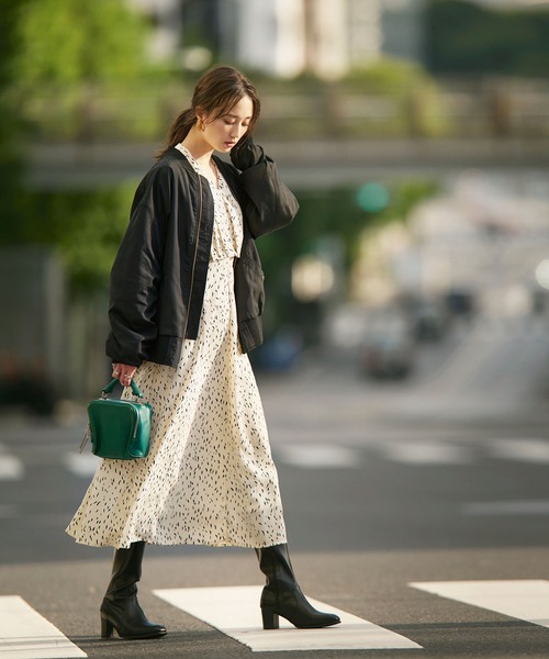 GeeRA（ジーラ）の「セーラーカラープリントワンピース（ワンピース・レディース・ブラック/オフホワイト・SMALL/MEDIUM/LARGE）」の12枚目の写真