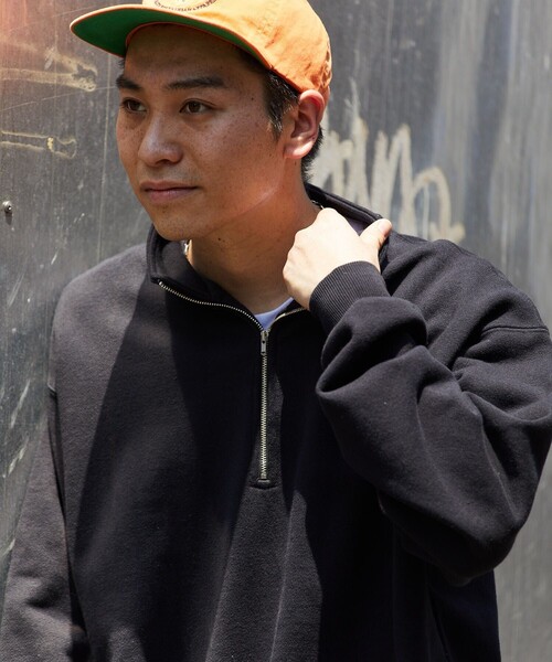 FREAK'S STORE(フリークスストア)の「FREAK'S STORE/フリークスストア ヘビーウェイト 裏毛 ハーフジップスウェット/フーディ/ビックシルエット/ヘビーオンス(スウェット・メンズ・グレー/ブラック/ネイビー/ライトグレー・SMALL/LARGE/MEDIUM)」の18枚目の写真