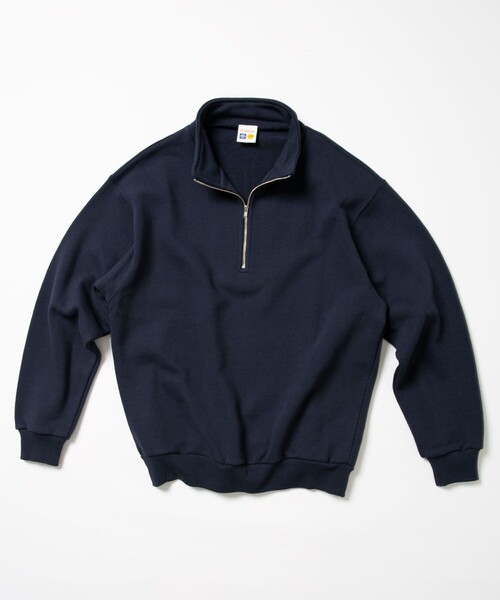 FREAK'S STORE(フリークスストア)の「FREAK'S STORE/フリークスストア ヘビーウェイト 裏毛 ハーフジップスウェット/フーディ/ビックシルエット/ヘビーオンス(スウェット・メンズ・グレー/ブラック/ネイビー/ライトグレー・SMALL/LARGE/MEDIUM)」の16枚目の写真