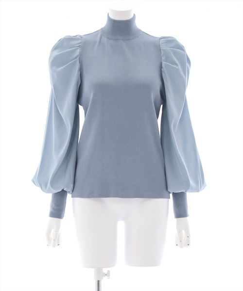 clear（クリア）の「パワーショルダーニットトップス（ニット/セーター・レディース・ブラック/オフホワイト/ピンク/ブルーグレー・F）」の6枚目の写真