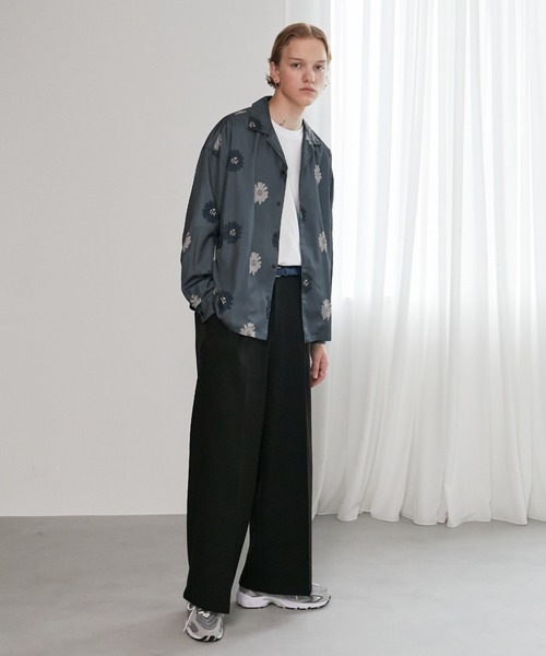 EMMA CLOTHES（エマクローズ）の「ルーズオーバーオープンカラーマルチパターンL/Sシャツ EMMA CLOTHES（シャツ/ブラウス・メンズ・ダークグリーン/ブルー系その他/バーガンディー/ブラック系その他/グレー系その他/ブラック・M/L）」の18枚目の写真