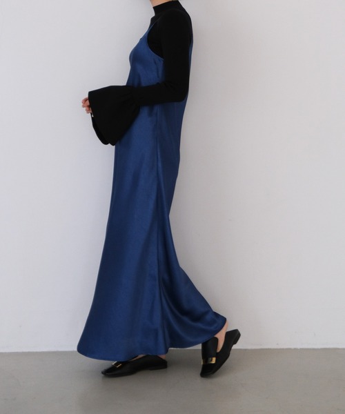AKTE（アクテ）の「サテンキャミソールワンピース（ワンピース）」 - WEAR
