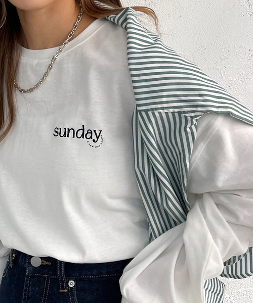 apres jour mignon(アプレジュールミニョン)の「アソートTシャツ【ZOZOTOWN限定アイテム】(Tシャツ/カットソー・レディース・ブラック系その他/ブラック/ホワイト系その他/アイボリー/ベージュ系その他/ライトベージュ/オフホワイト/ホワイト系その他2・フリー/X-LARGE)」の4枚目の写真