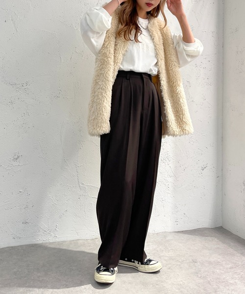 apres jour mignon(アプレジュールミニョン)の「アソートTシャツ【ZOZOTOWN限定アイテム】(Tシャツ/カットソー・レディース・ブラック系その他/ブラック/ホワイト系その他/アイボリー/ベージュ系その他/ライトベージュ/オフホワイト/ホワイト系その他2・フリー/X-LARGE)」の13枚目の写真