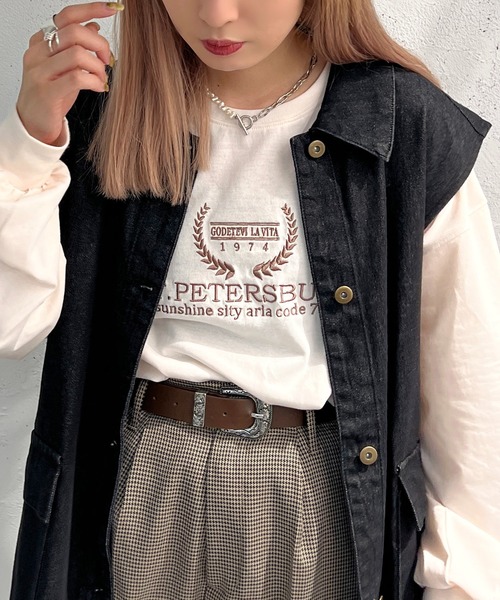 apres jour mignon(アプレジュールミニョン)の「アソートTシャツ【ZOZOTOWN限定アイテム】(Tシャツ/カットソー・レディース・ブラック系その他/ブラック/ホワイト系その他/アイボリー/ベージュ系その他/ライトベージュ/オフホワイト/ホワイト系その他2・フリー/X-LARGE)」の14枚目の写真