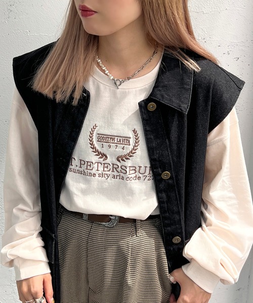 apres jour mignon(アプレジュールミニョン)の「アソートTシャツ【ZOZOTOWN限定アイテム】(Tシャツ/カットソー・レディース・ブラック系その他/ブラック/ホワイト系その他/アイボリー/ベージュ系その他/ライトベージュ/オフホワイト/ホワイト系その他2・フリー/X-LARGE)」の15枚目の写真
