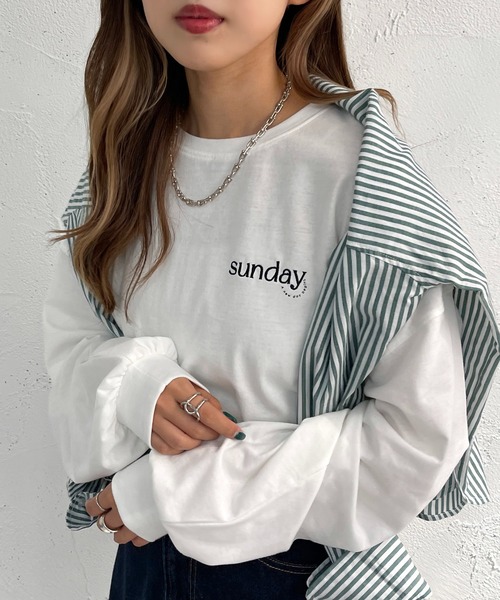 apres jour mignon(アプレジュールミニョン)の「アソートTシャツ【ZOZOTOWN限定アイテム】(Tシャツ/カットソー・レディース・ブラック系その他/ブラック/ホワイト系その他/アイボリー/ベージュ系その他/ライトベージュ/オフホワイト/ホワイト系その他2・フリー/X-LARGE)」の20枚目の写真