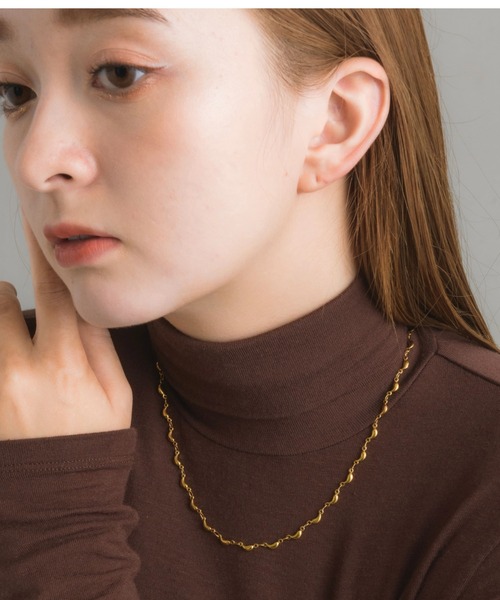 muku（ムク）の「金属アレルギー対応 アートチェーンネックレス/サージカルステンレス（ネックレス・レディース・シルバー/ゴールド・FREE）」の2枚目の写真
