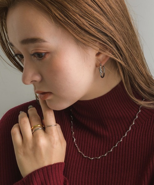 muku（ムク）の「金属アレルギー対応 アートチェーンネックレス/サージカルステンレス（ネックレス・レディース・シルバー/ゴールド・FREE）」の12枚目の写真