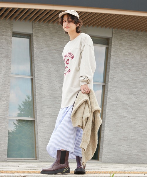 Labrador Retriever(ラブラドールリトリーバー)の「Labrador Retriever/ラブラドールレトリーバー 別注フットボールロングTシャツ(Tシャツ/カットソー・レディース・ホワイト/グリーン/アイボリー/スミクロ・FREE)」の22枚目の写真