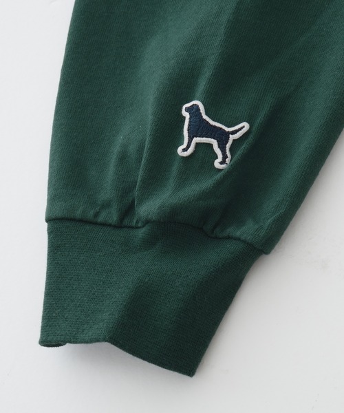 Labrador Retriever(ラブラドールリトリーバー)の「Labrador Retriever/ラブラドールレトリーバー 別注フットボールロングTシャツ(Tシャツ/カットソー・レディース・ホワイト/グリーン/アイボリー/スミクロ・FREE)」の20枚目の写真