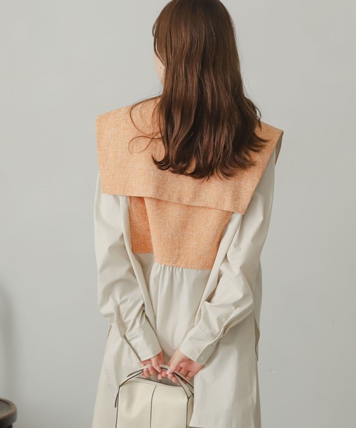 SENSE OF PLACE by URBAN RESEARCH(センスオブプレイスバイアーバンリサーチ)の「スクエアカラーツイードドッキングブラウス(シャツ/ブラウス・レディース・ホワイト系その他/ブラック系その他/オレンジ系その他・ONE)」の13枚目の写真